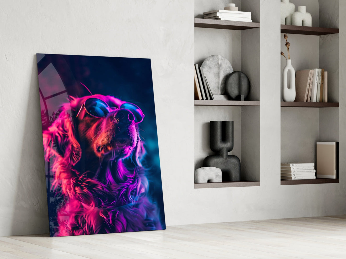 Gözlüklü Köpek Cam Tablo || Tasarımcı Koleksiyonu