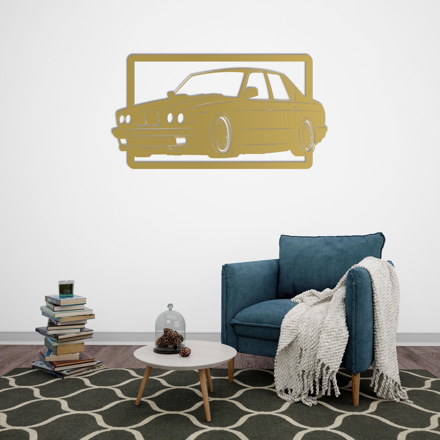 Klasik BMW E30 – Araba Metal Tablo