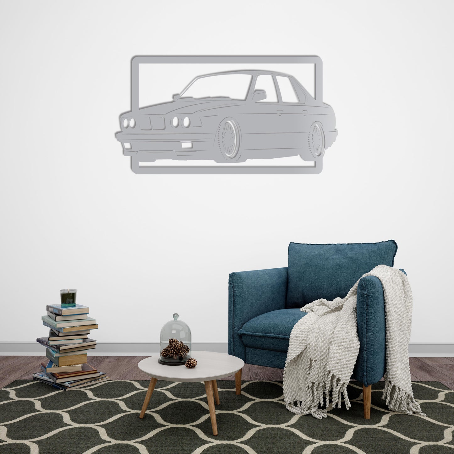 Klasik BMW E30 – Araba Metal Tablo