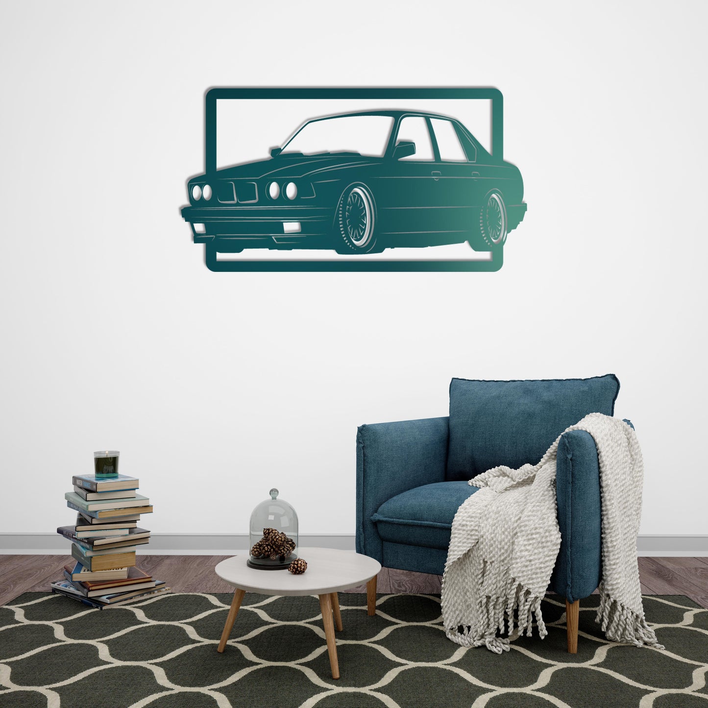 Klasik BMW E30 – Araba Metal Tablo