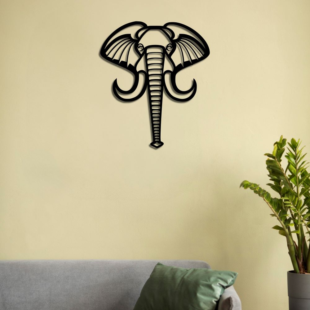 Elegant Elephant Metal Painting