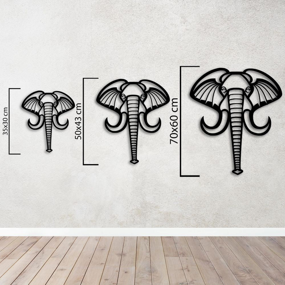 Elegant Elephant Metal Painting
