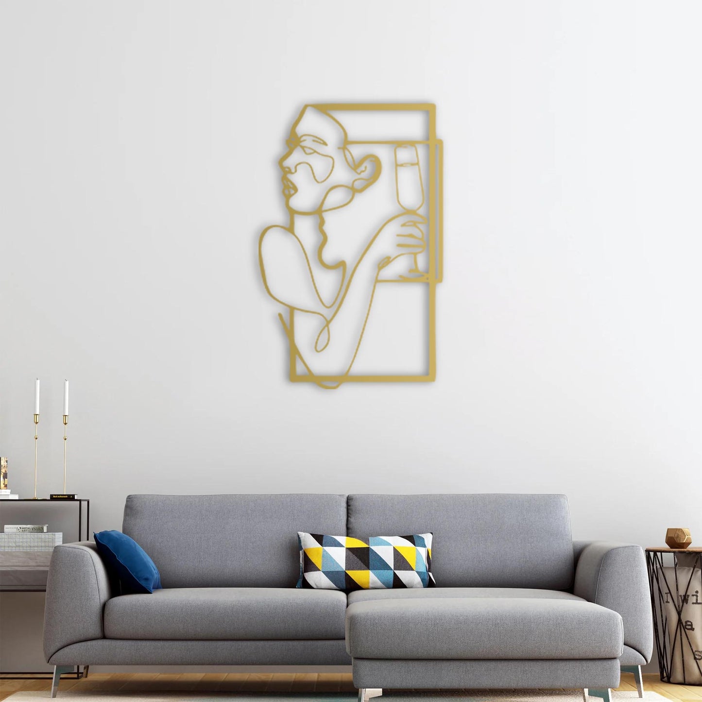 Courage in a Glass Metal Painting