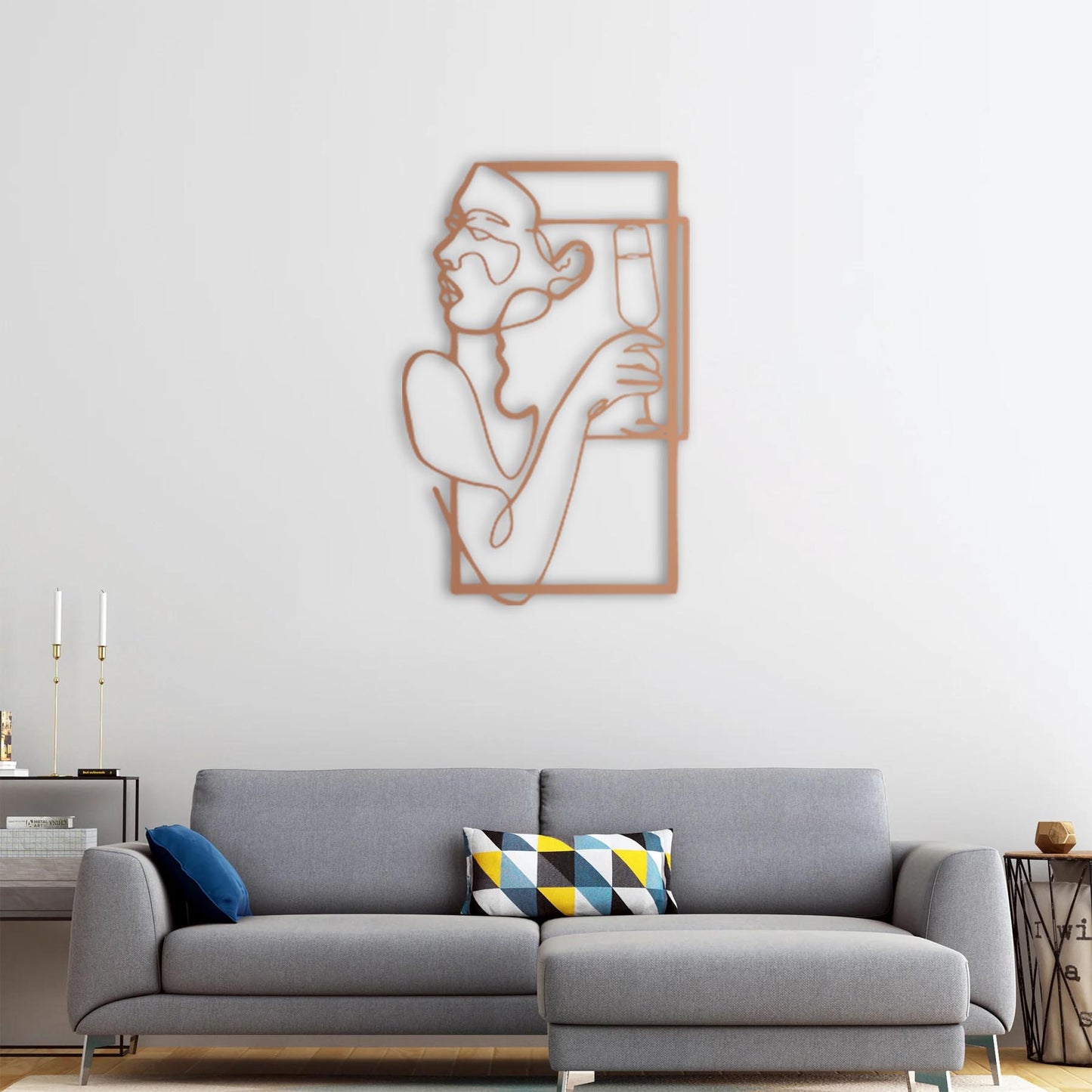 Courage in a Glass Metal Painting
