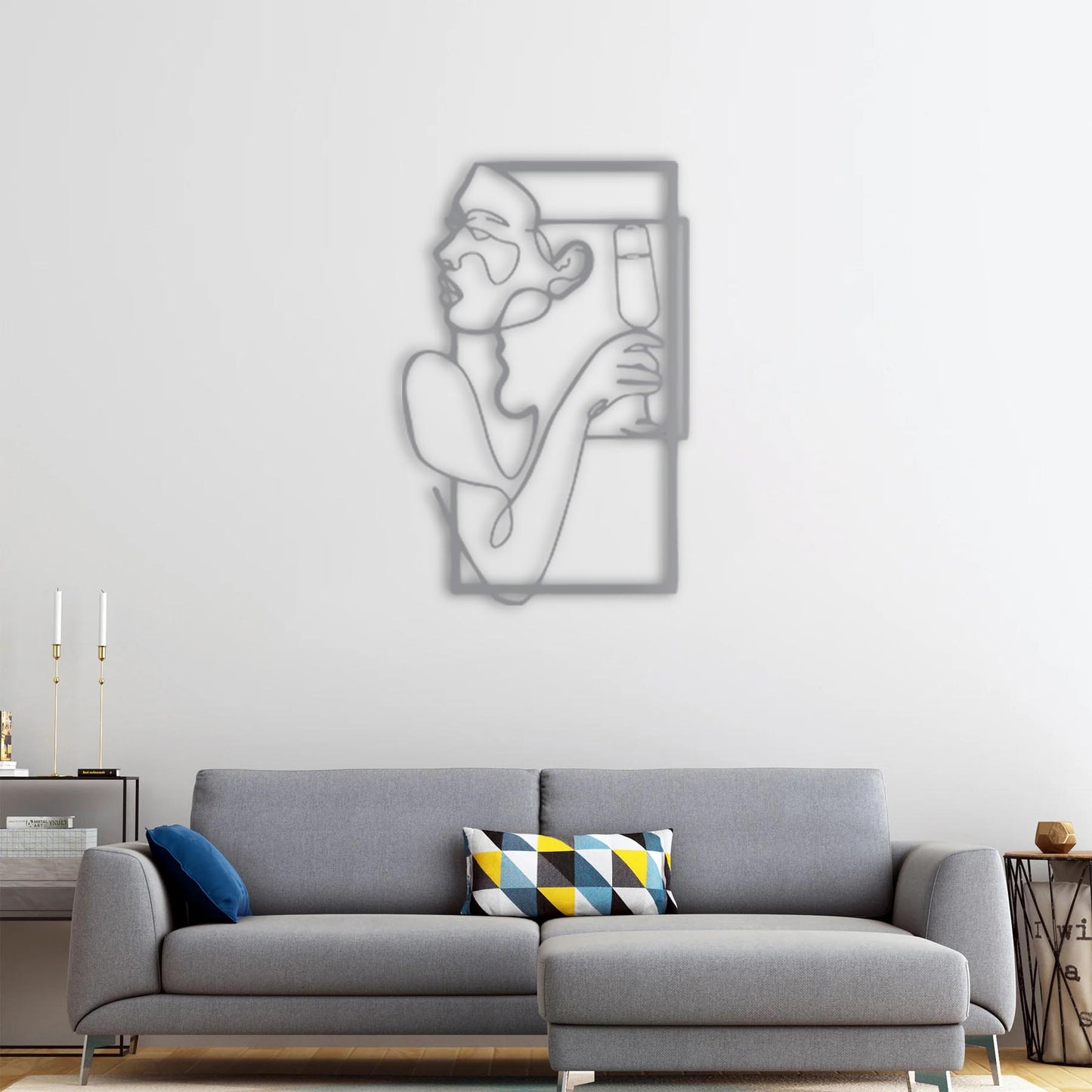 Courage in a Glass Metal Painting