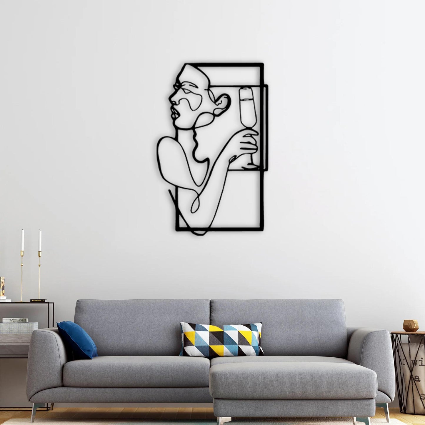 Courage in a Glass Metal Painting