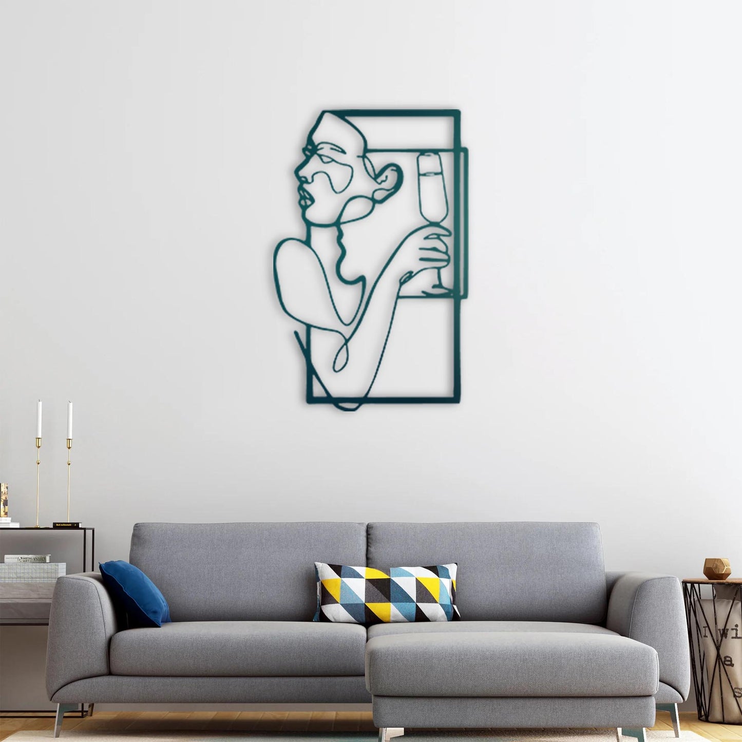 Courage in a Glass Metal Painting
