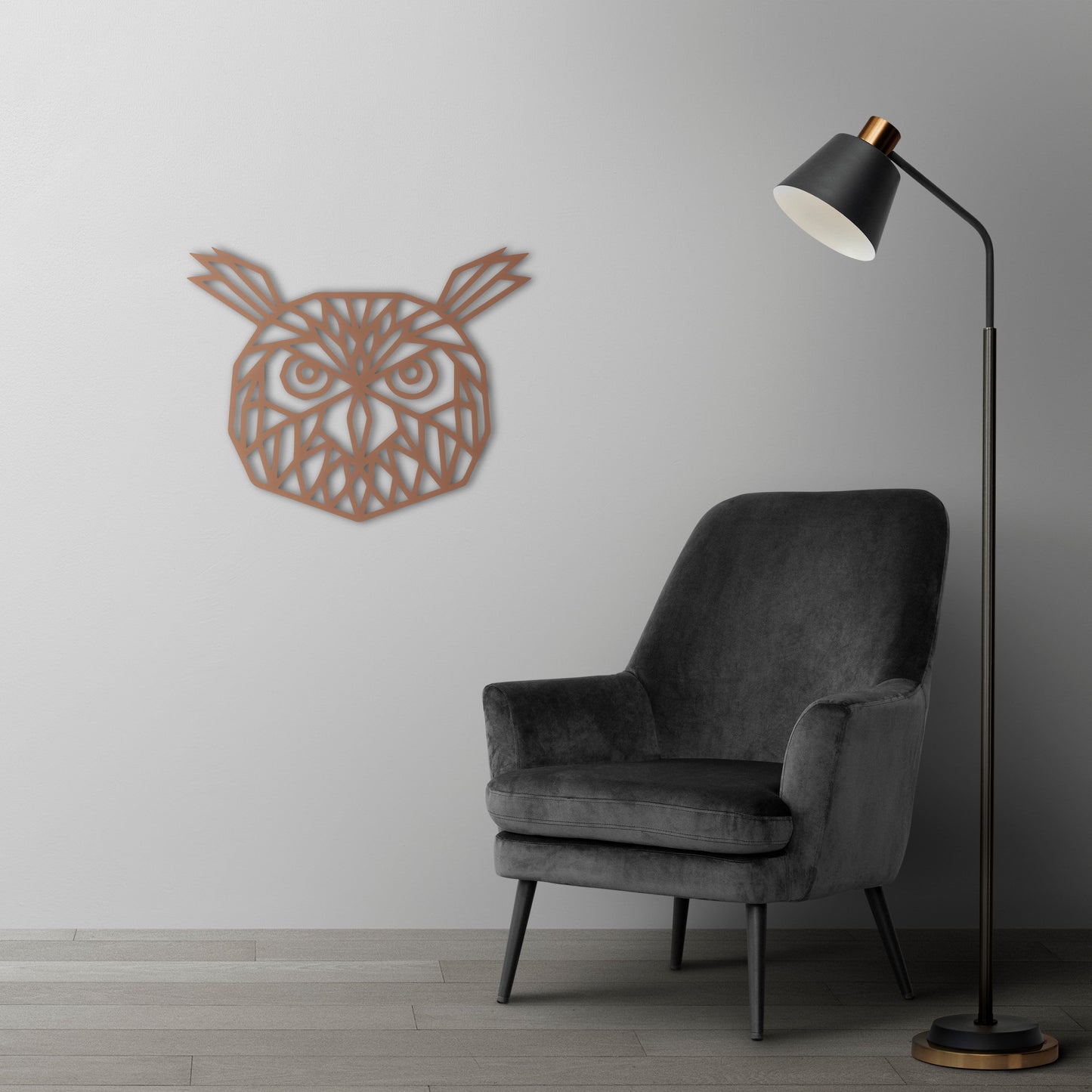 Gece Muhafızı Baykuş Metal Tablo