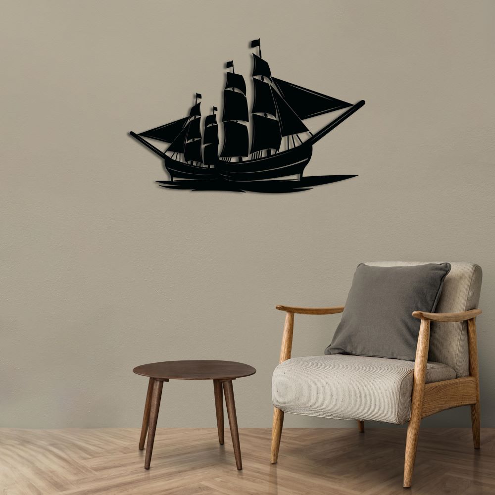 Far Lands Sailboat Metal Painting