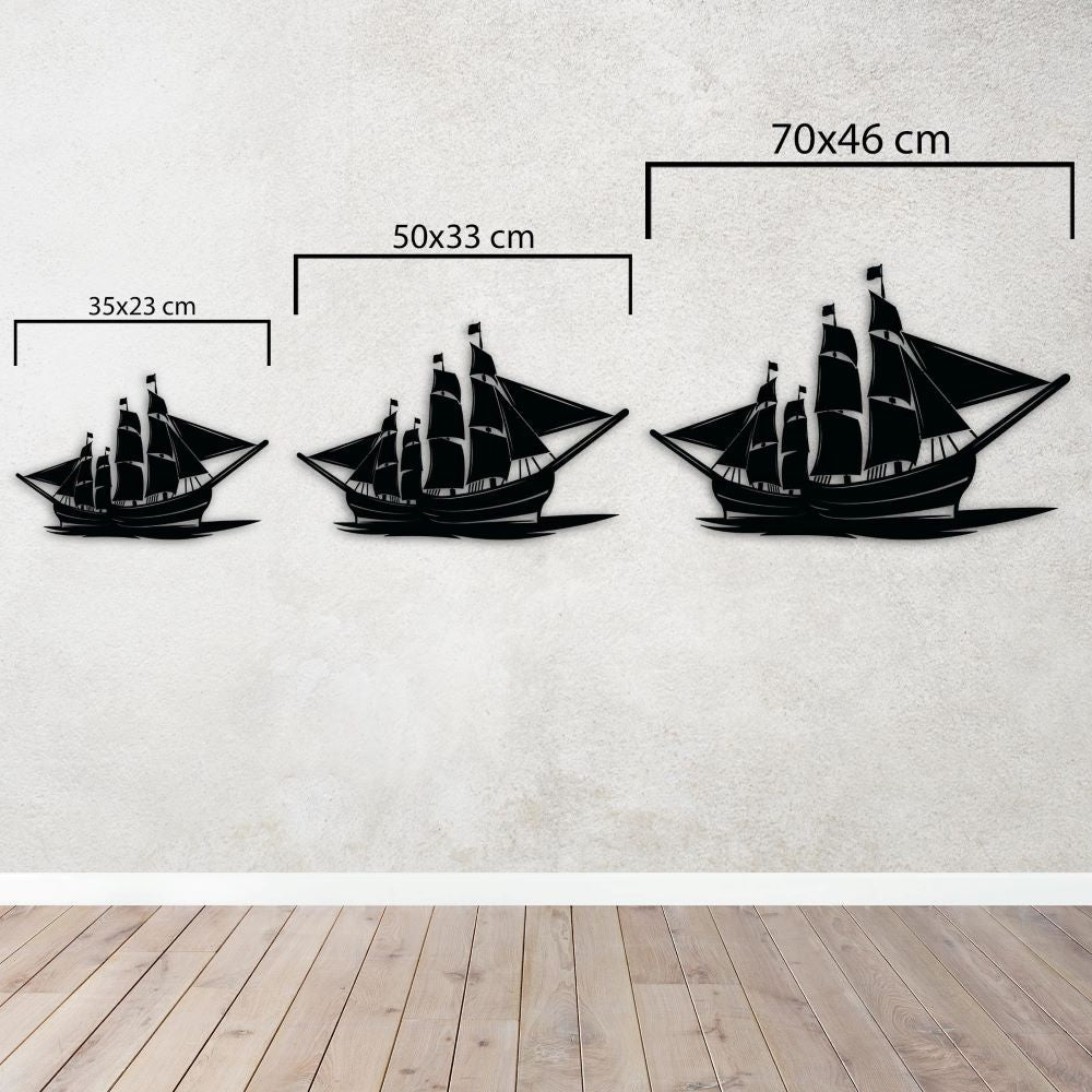 Far Lands Sailboat Metal Painting