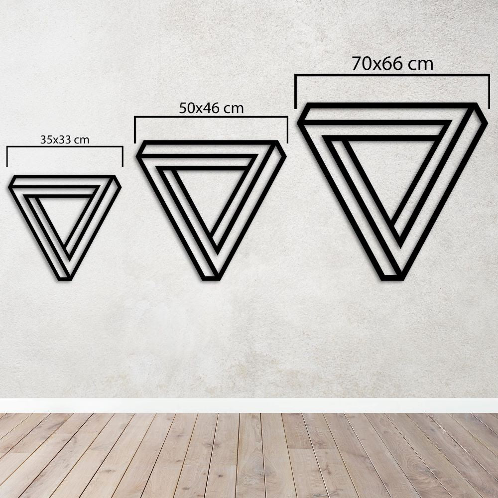 Infinity Triangle Metal Painting