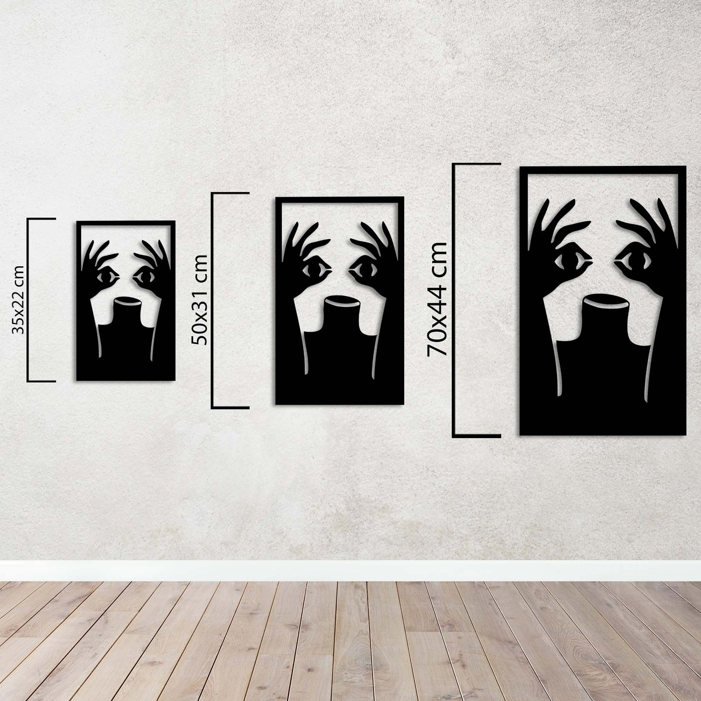 Eyes on Hands – Silent Gaze Metal Painting