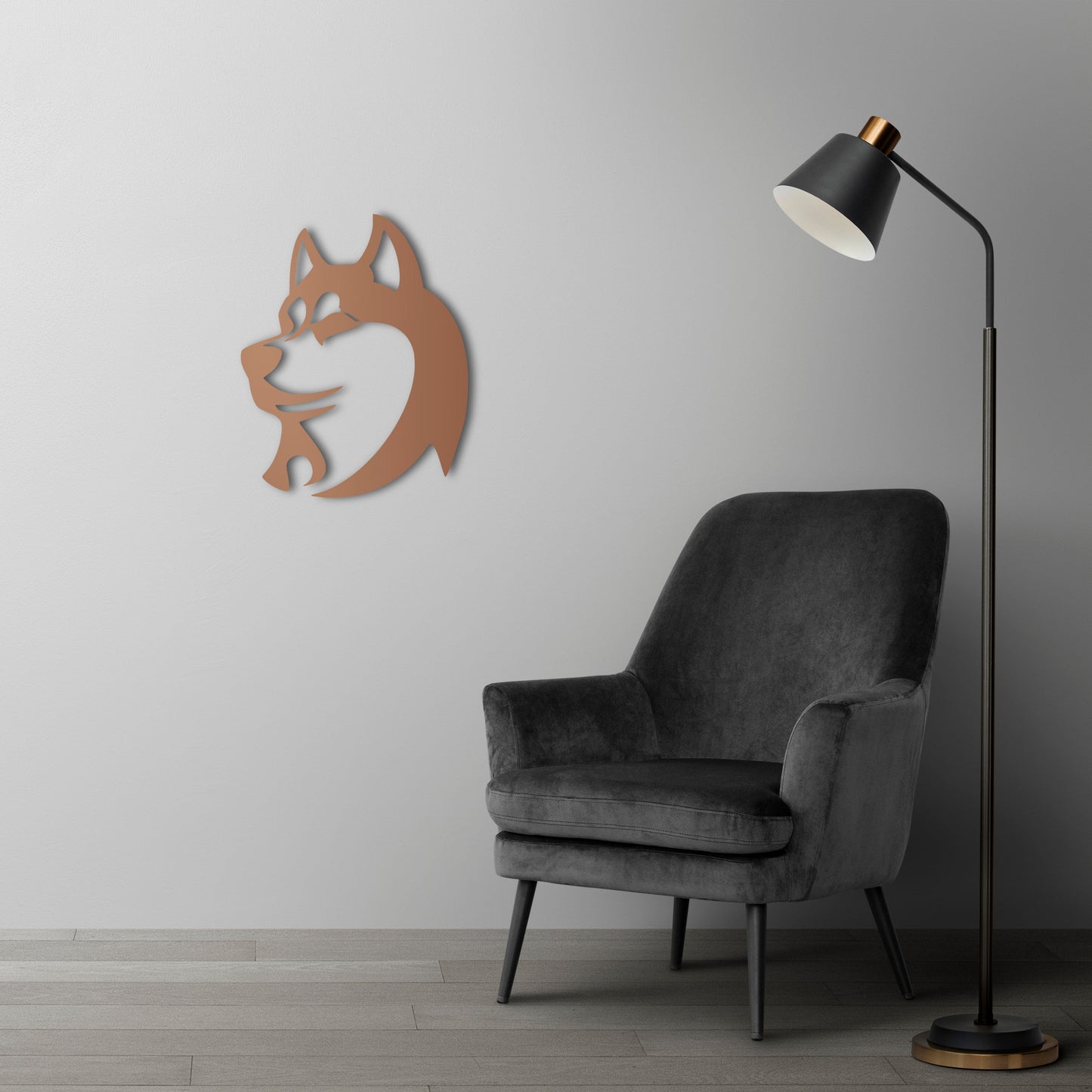 Husky Spirit Metal Painting