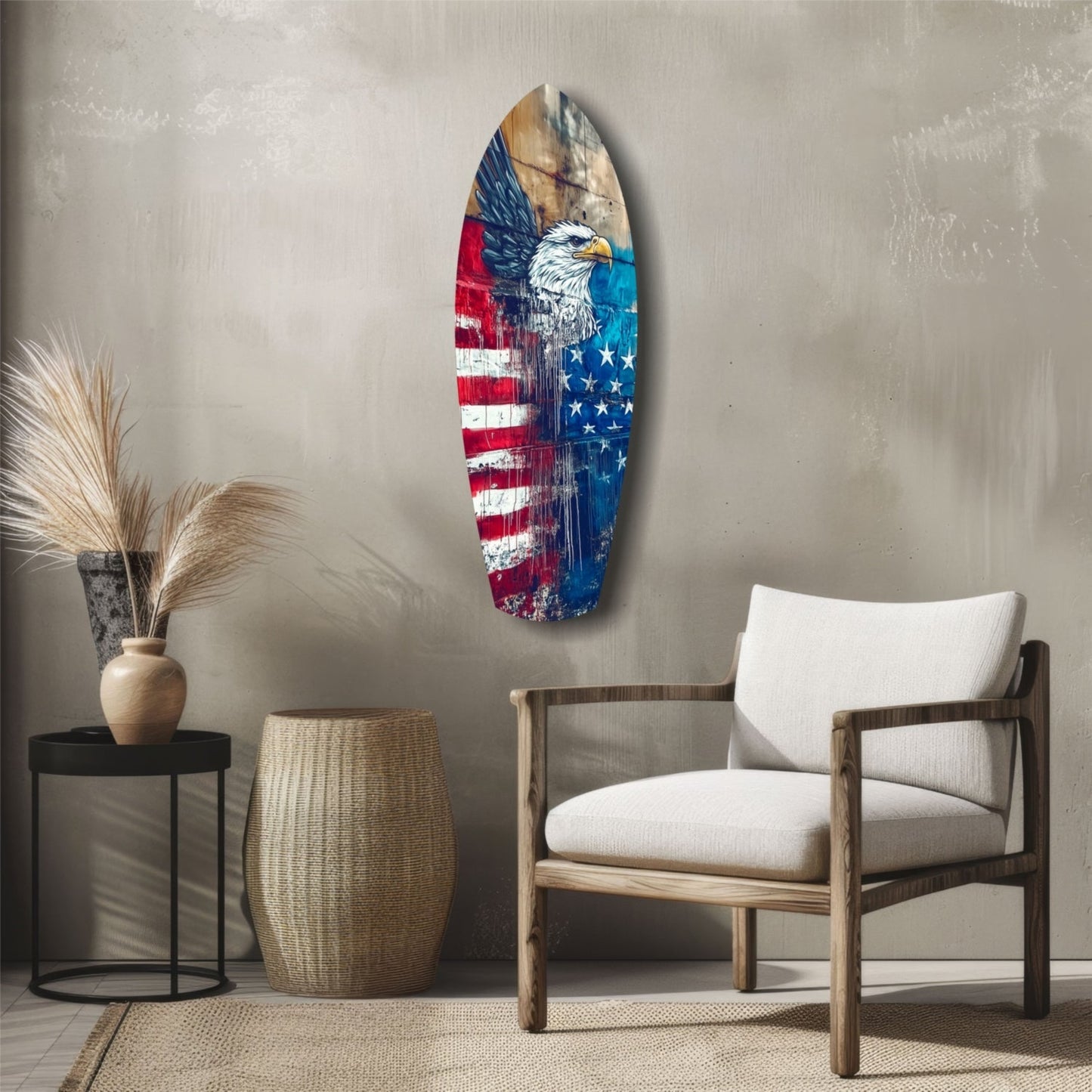 Amerikan Kartalı Cam Tablo