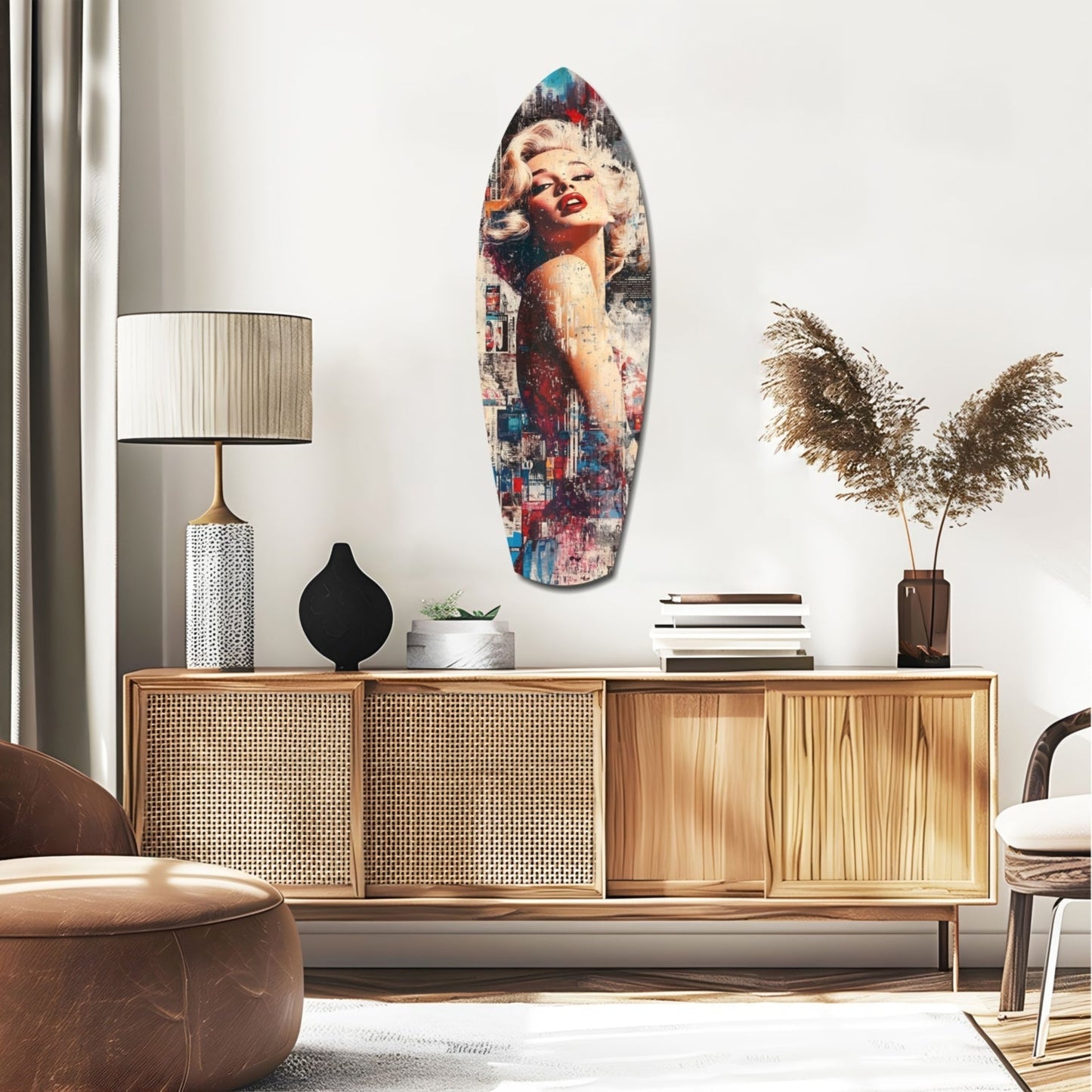 Marilyn Monroe'nun Vintage Rüyaları Cam Tablo