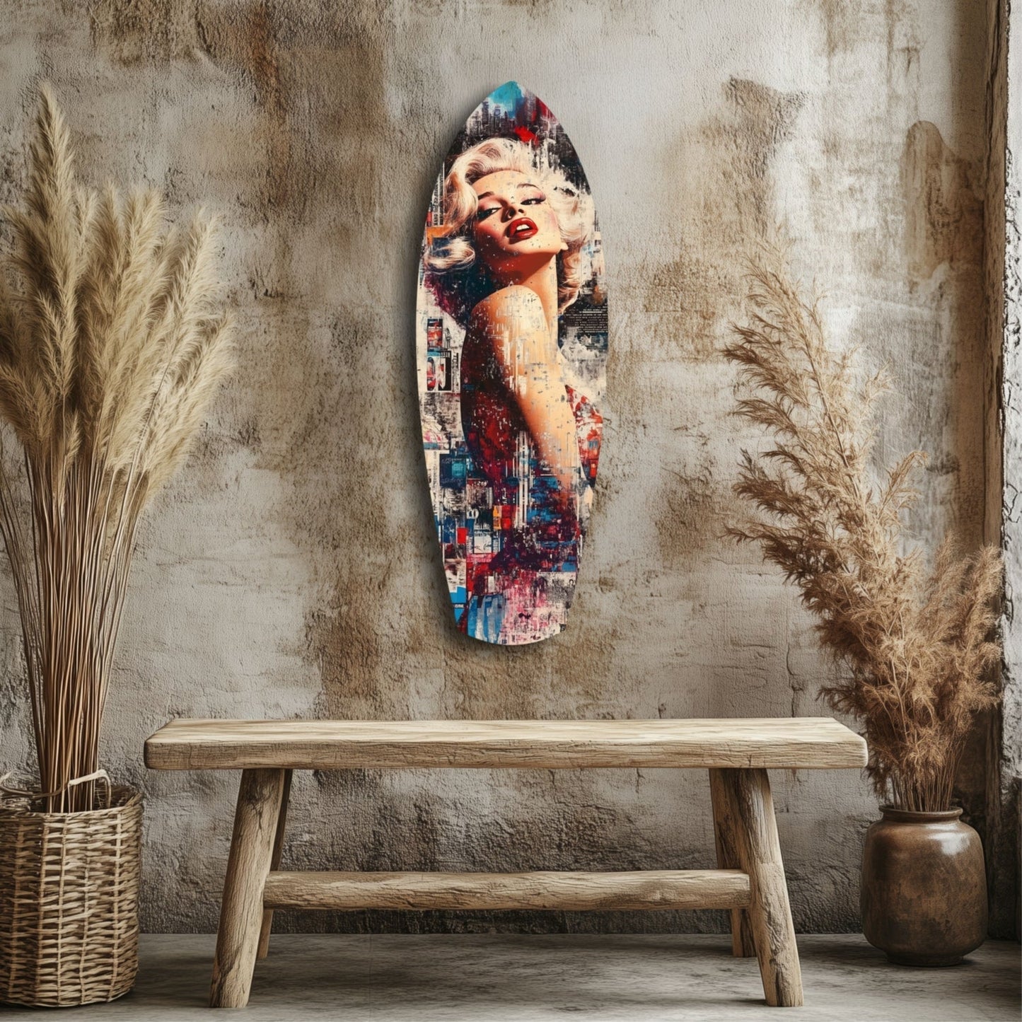 Marilyn Monroe'nun Vintage Rüyaları Cam Tablo