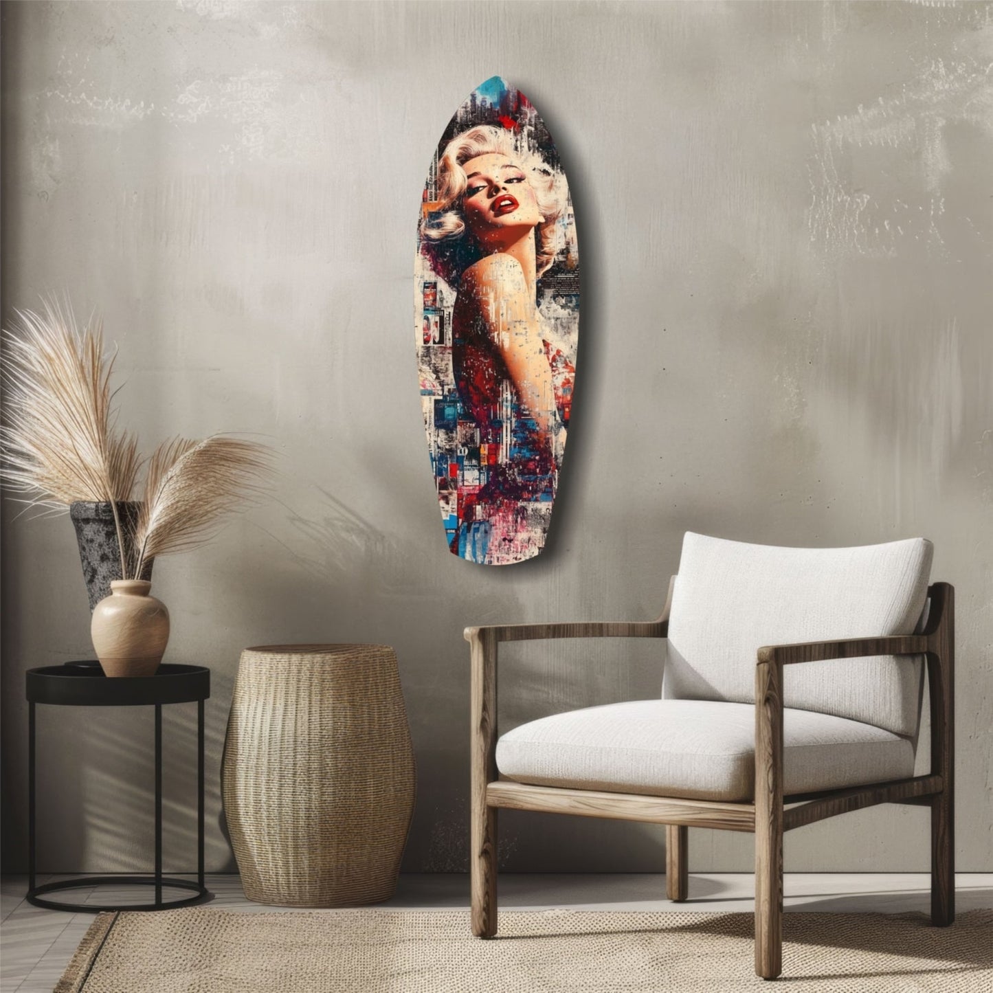 Marilyn Monroe'nun Vintage Rüyaları Cam Tablo