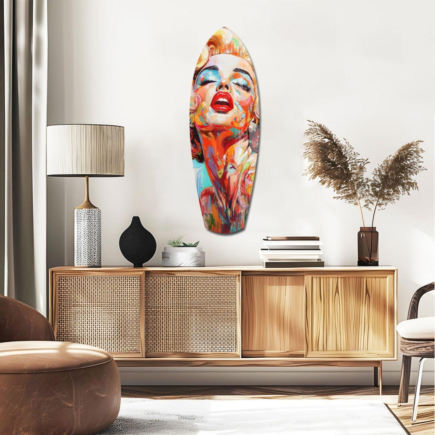 Marilyn Monroe'nun Vintage Rüyaları Cam Tablo
