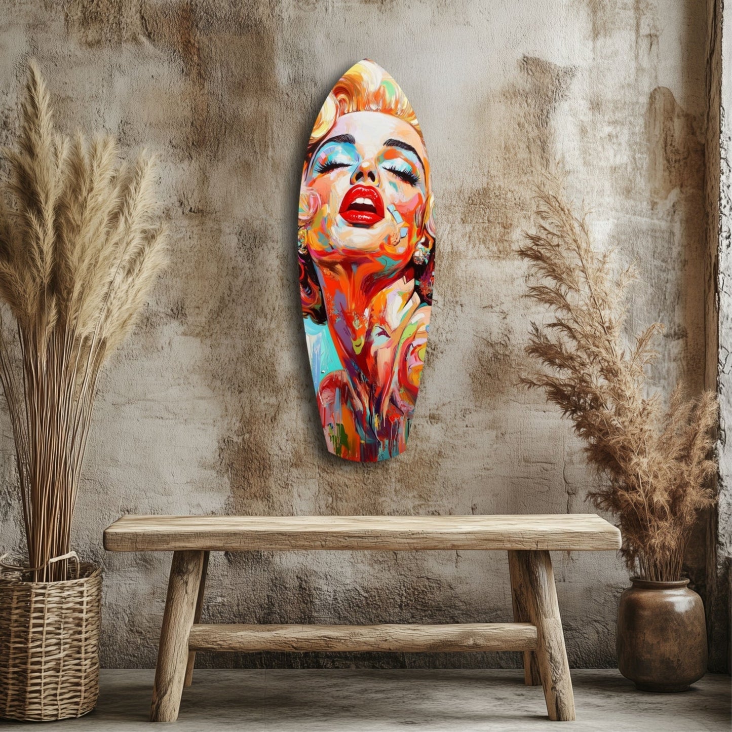 Marilyn Monroe'nun Vintage Rüyaları Cam Tablo
