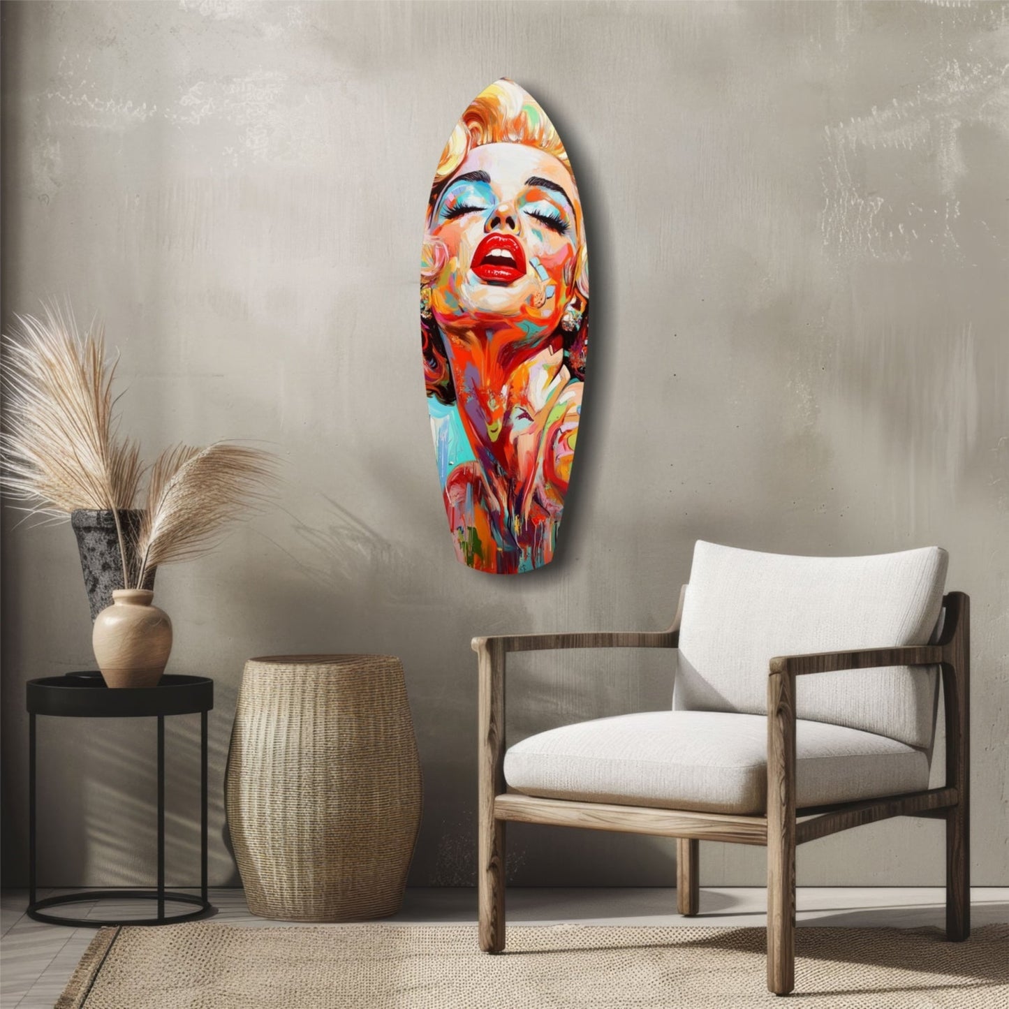 Marilyn Monroe'nun Vintage Rüyaları Cam Tablo