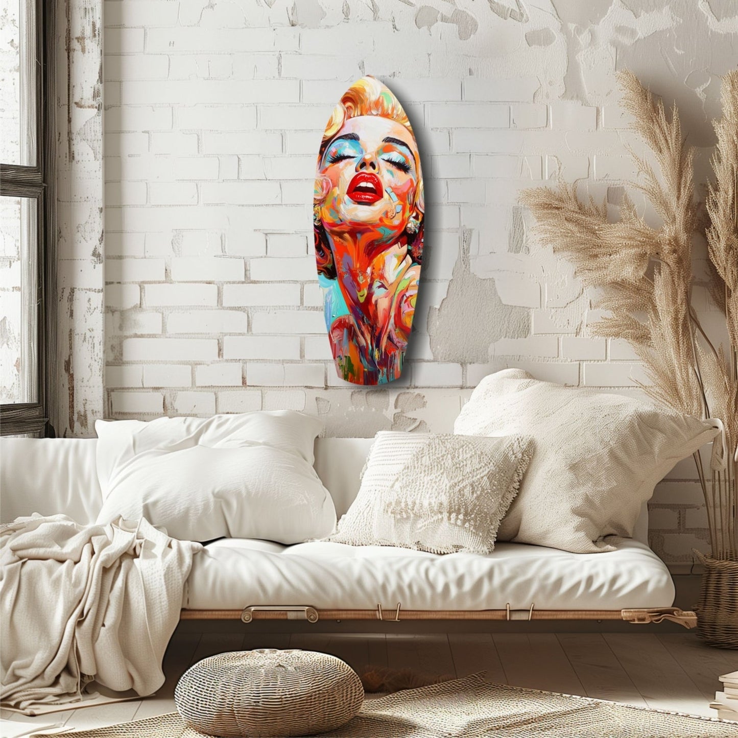 Marilyn Monroe'nun Vintage Rüyaları Cam Tablo