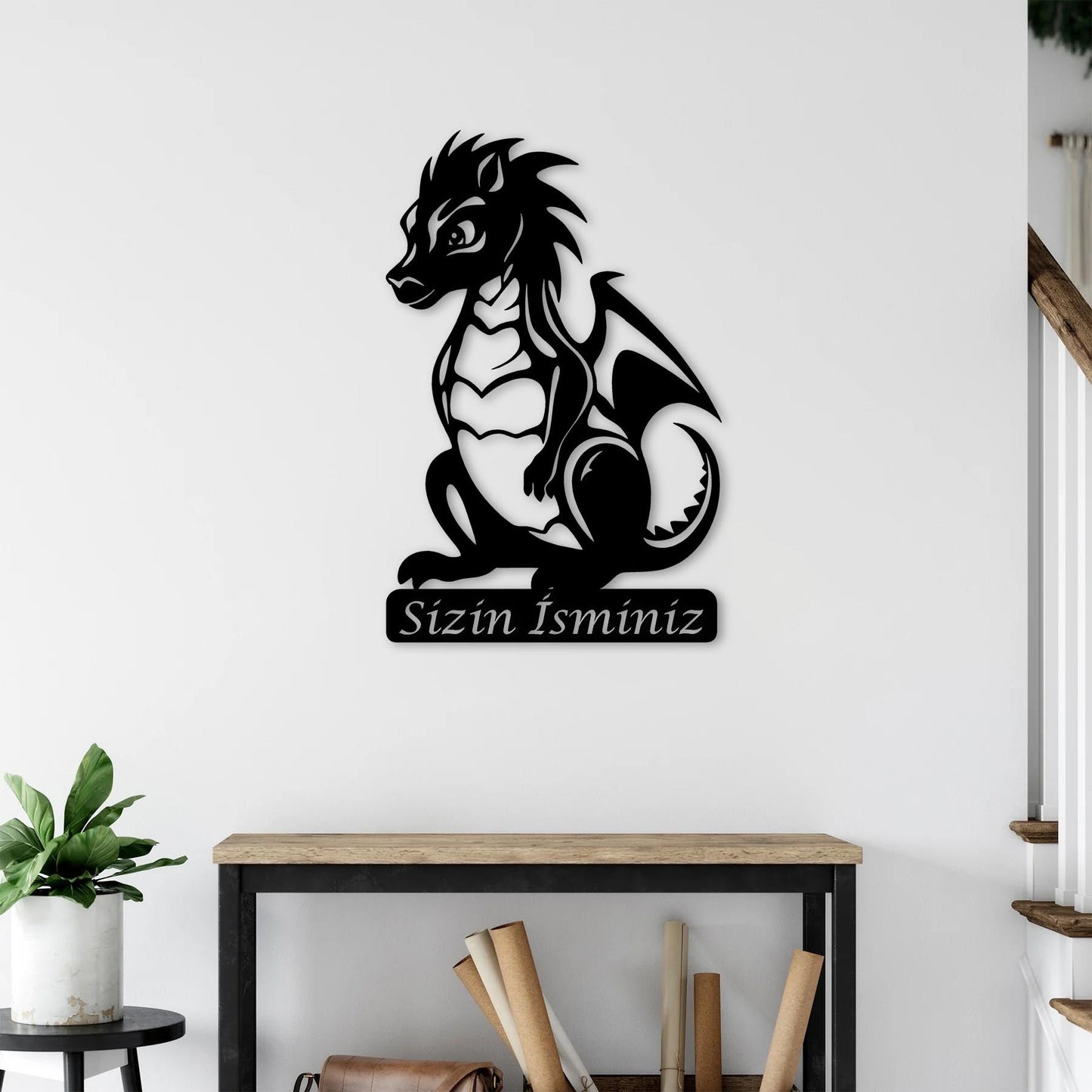 Tiny Dragon Metal Painting