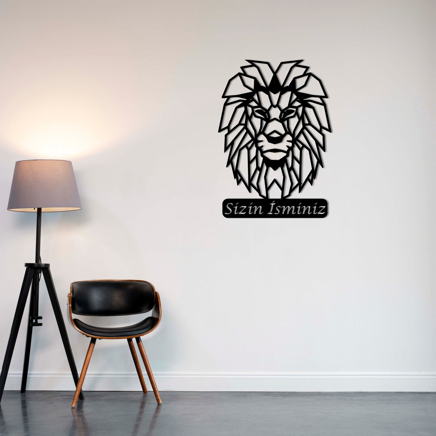 Modern Aslan Sanatı Metal Tablo