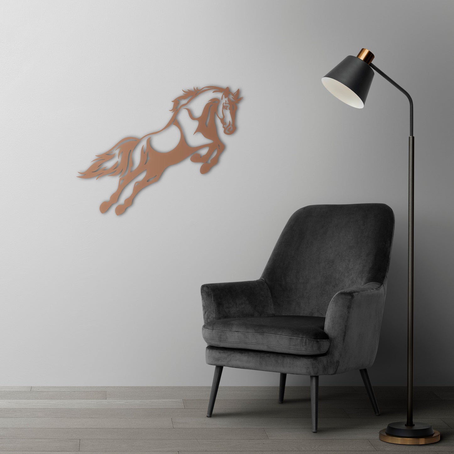 Free Spirited Horse Metal Painting