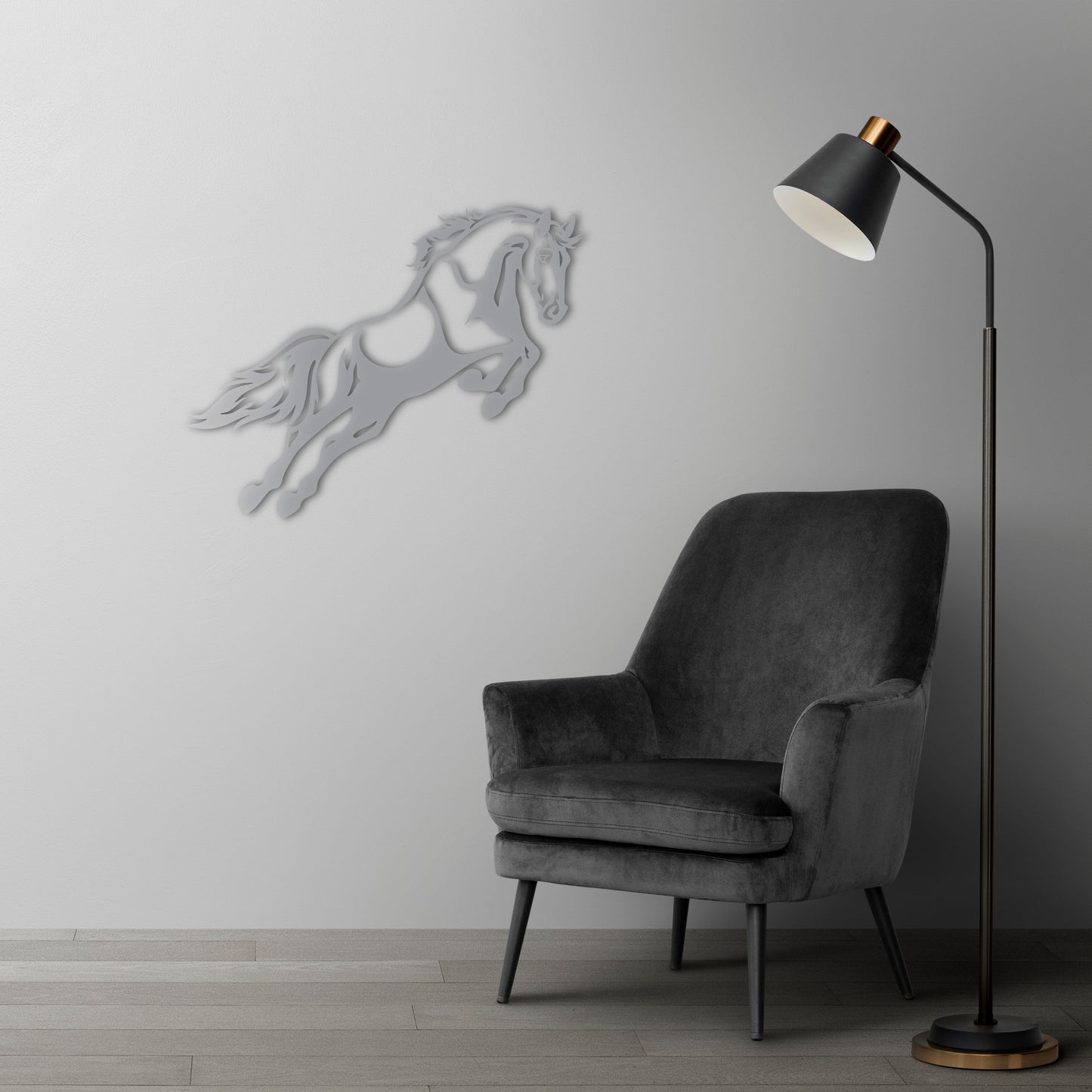 Free Spirited Horse Metal Painting