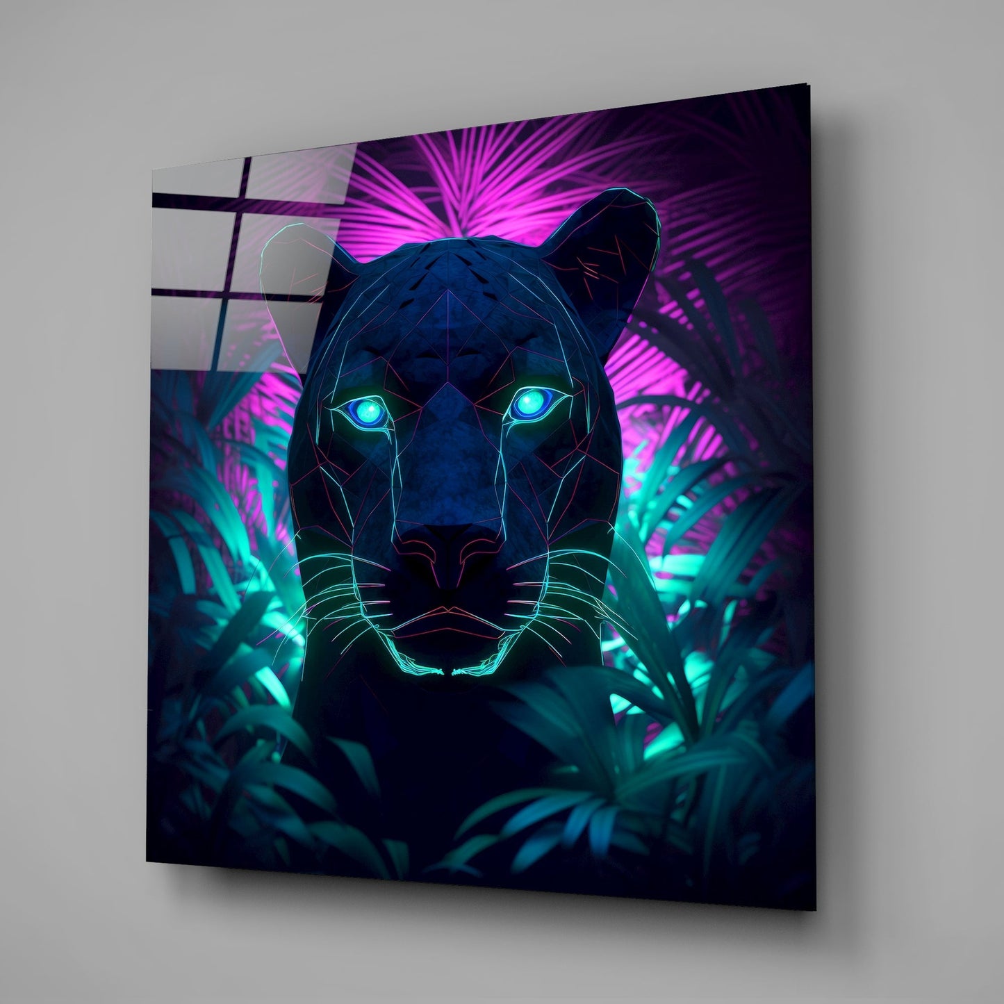 Neon panter Cam Tablo || Tasarımcı Koleksiyonu