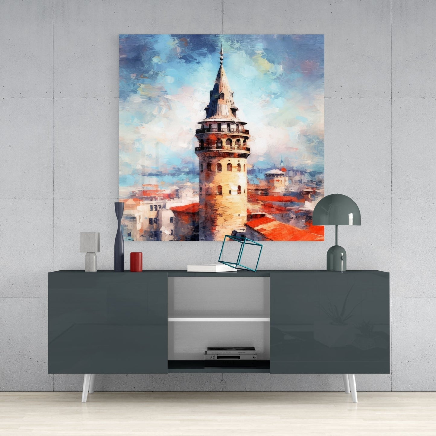 Galata Kulesi Cam Tablo || Tasarımcı Koleksiyonu