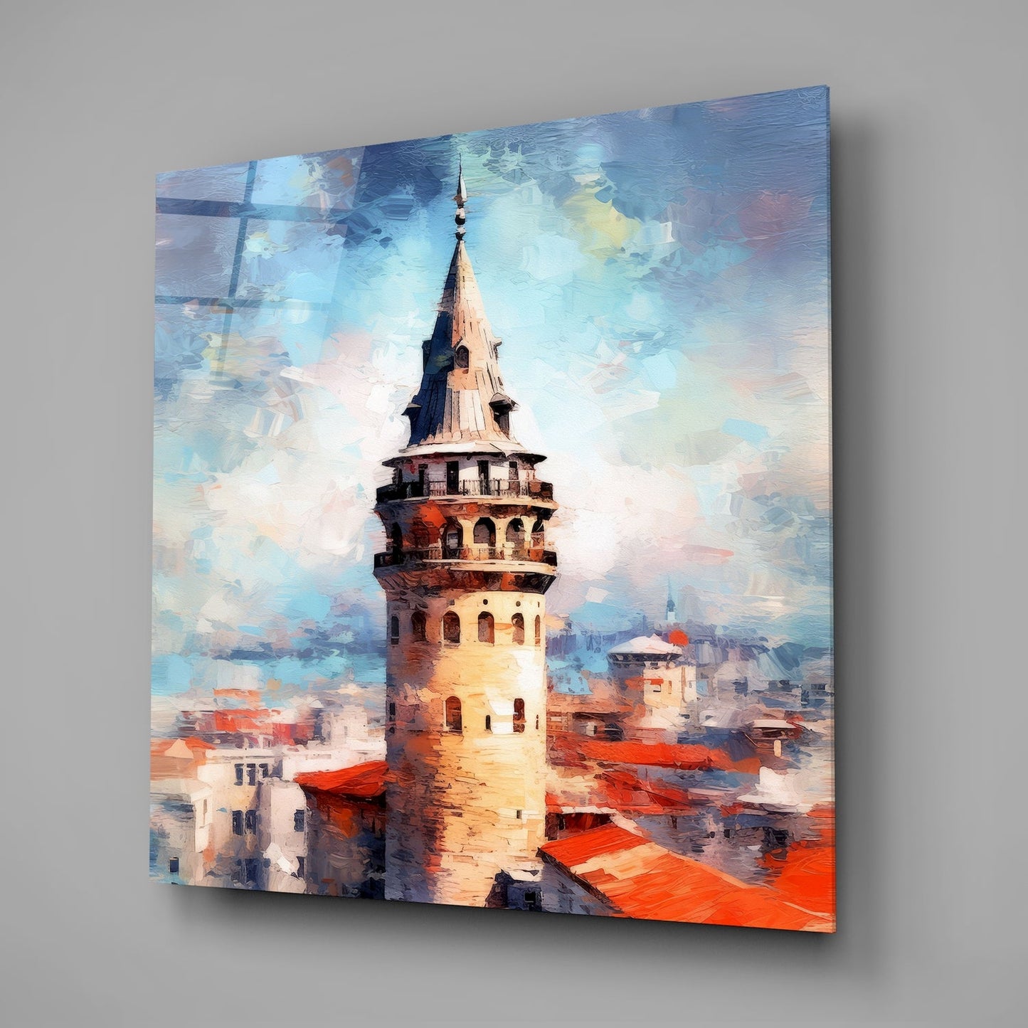 Galata Kulesi Cam Tablo || Tasarımcı Koleksiyonu