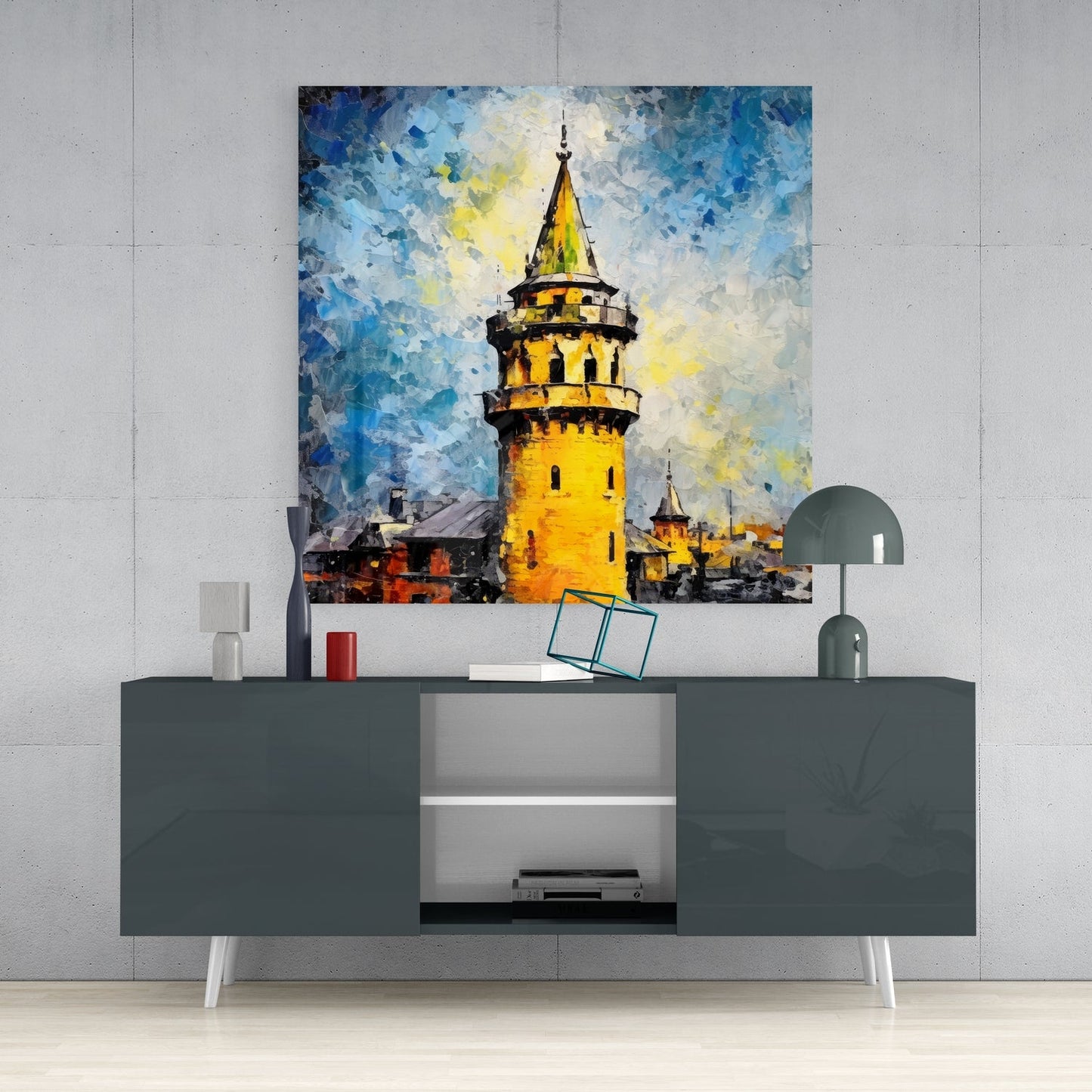 Galata Kulesi Cam Tablo || Tasarımcı Koleksiyonu