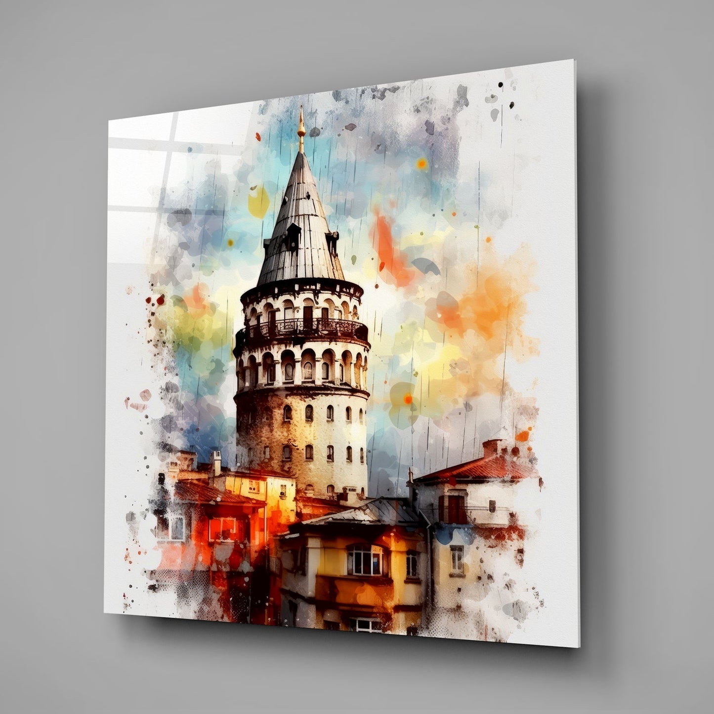 Galata Kulesi Cam Tablo || Tasarımcı Koleksiyonu