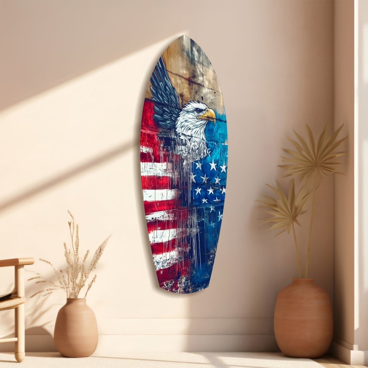 Amerikan Kartalı Cam Tablo