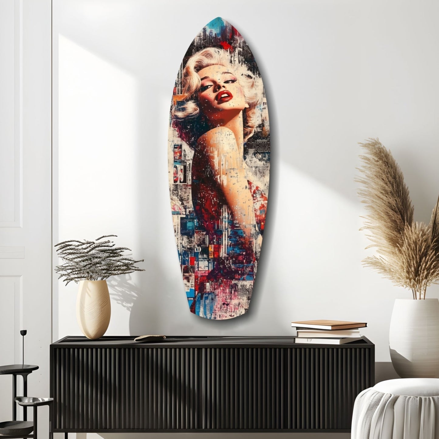 Marilyn Monroe'nun Vintage Rüyaları Cam Tablo