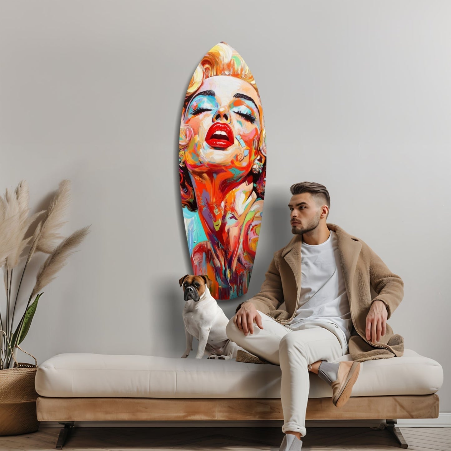 Marilyn Monroe'nun Vintage Rüyaları Cam Tablo