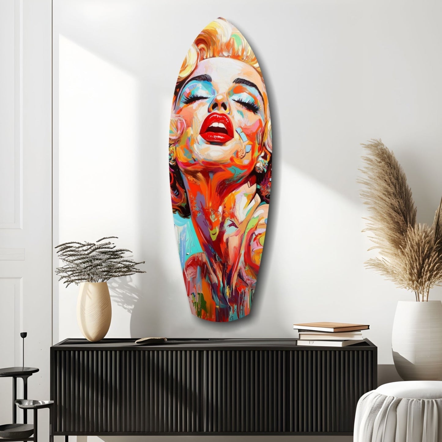 Marilyn Monroe'nun Vintage Rüyaları Cam Tablo