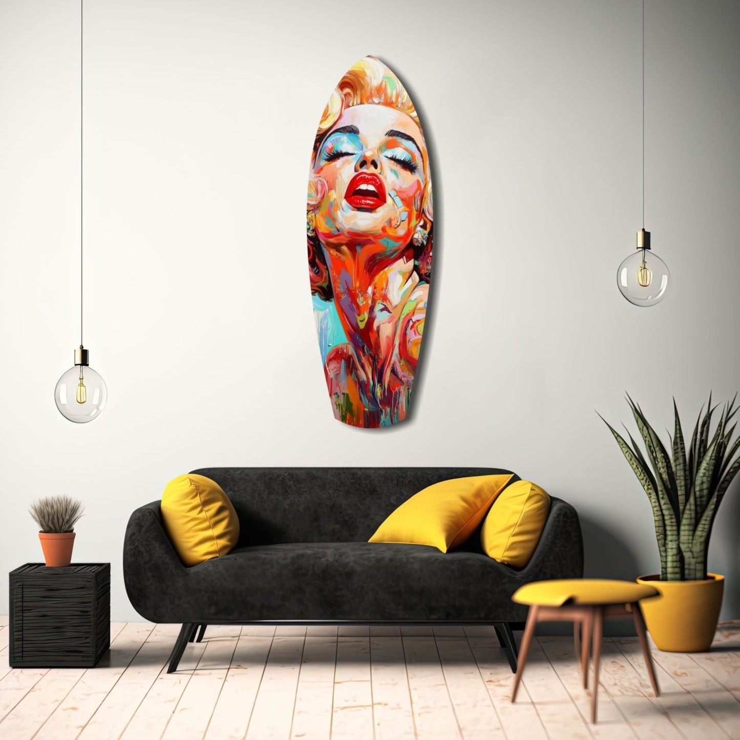 Marilyn Monroe'nun Vintage Rüyaları Cam Tablo