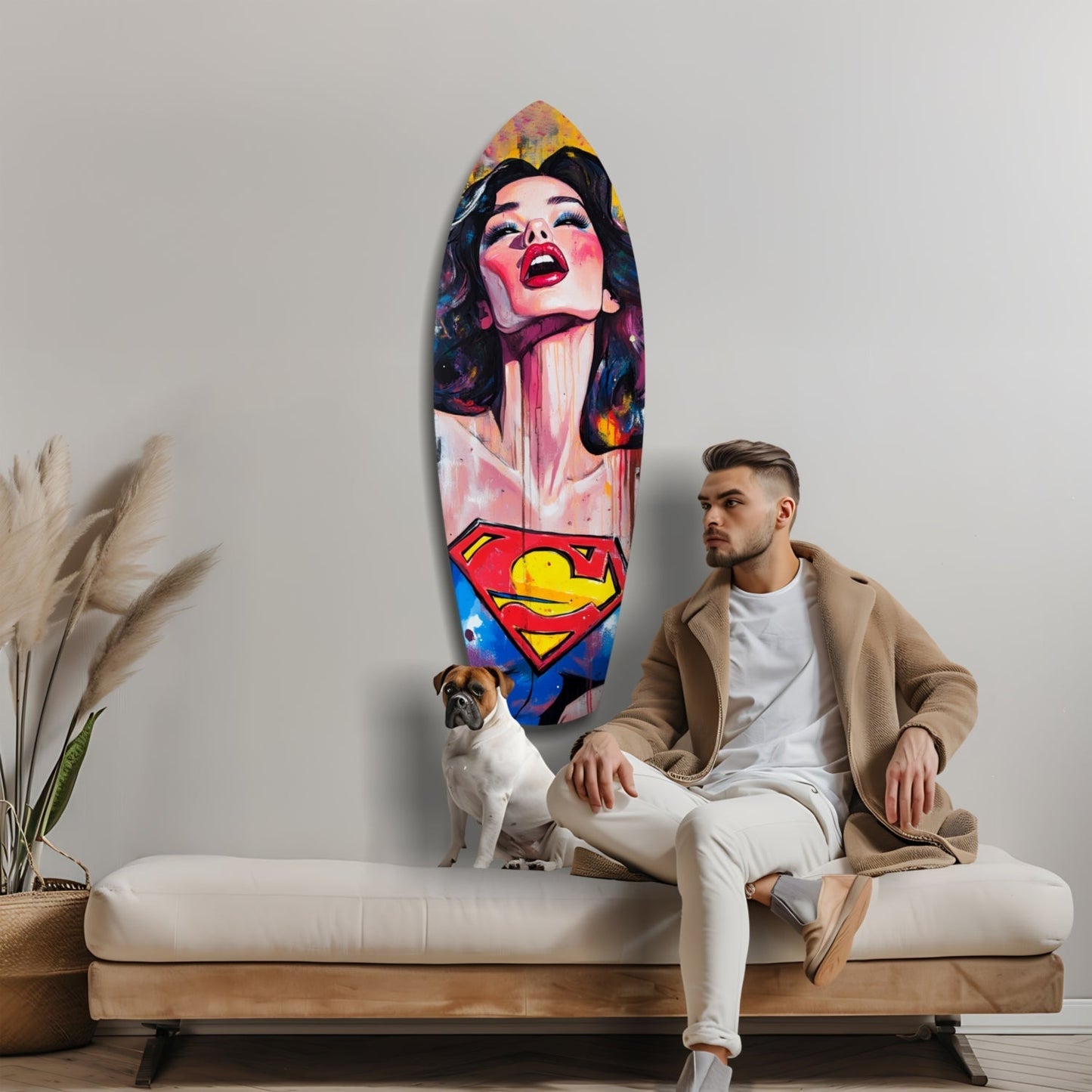 Süper kız Cam Tablo