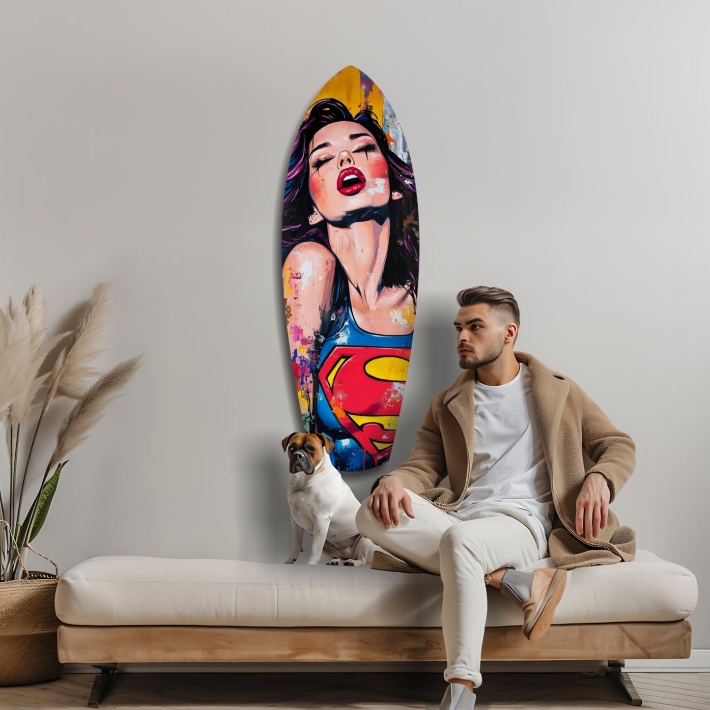 Süper kız Cam Tablo
