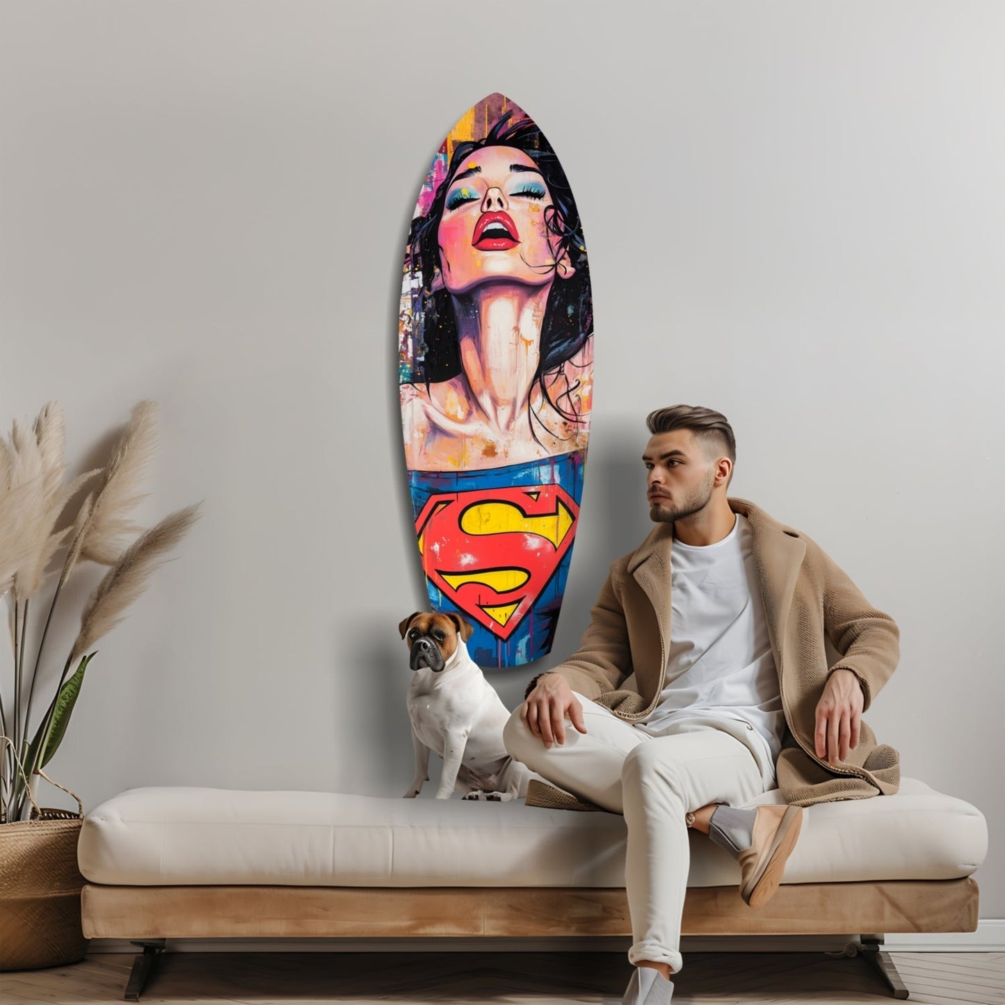 Süper kız Cam Tablo