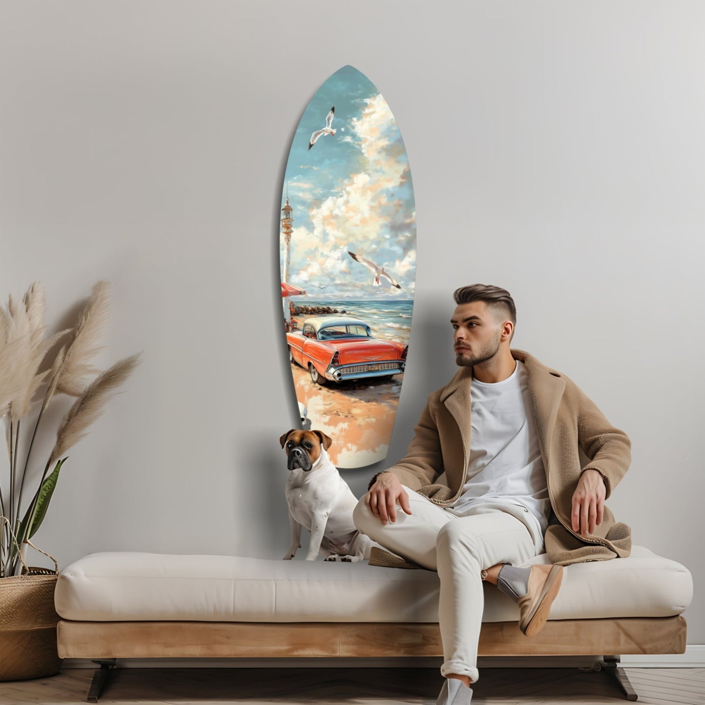 Deniz Kenarı Cam Tablo