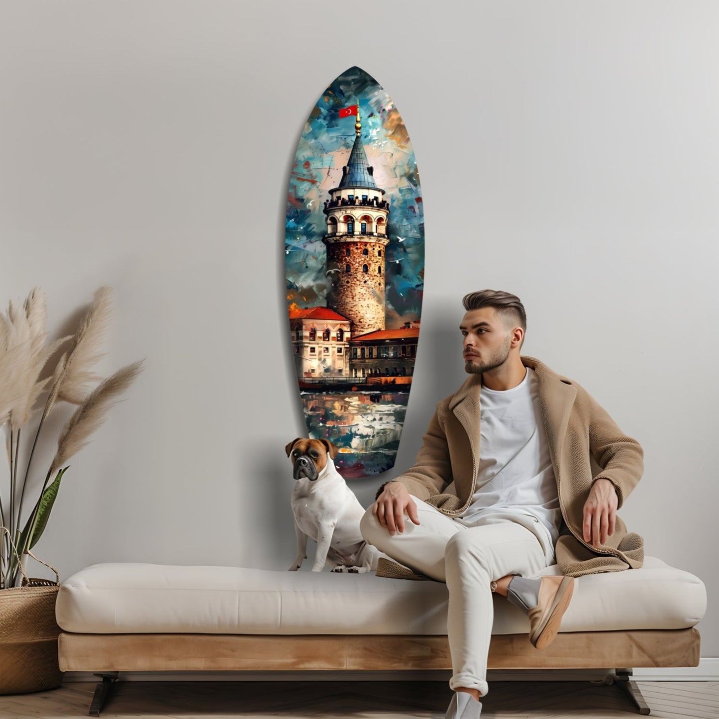 Galata Kulesi Cam Tablo