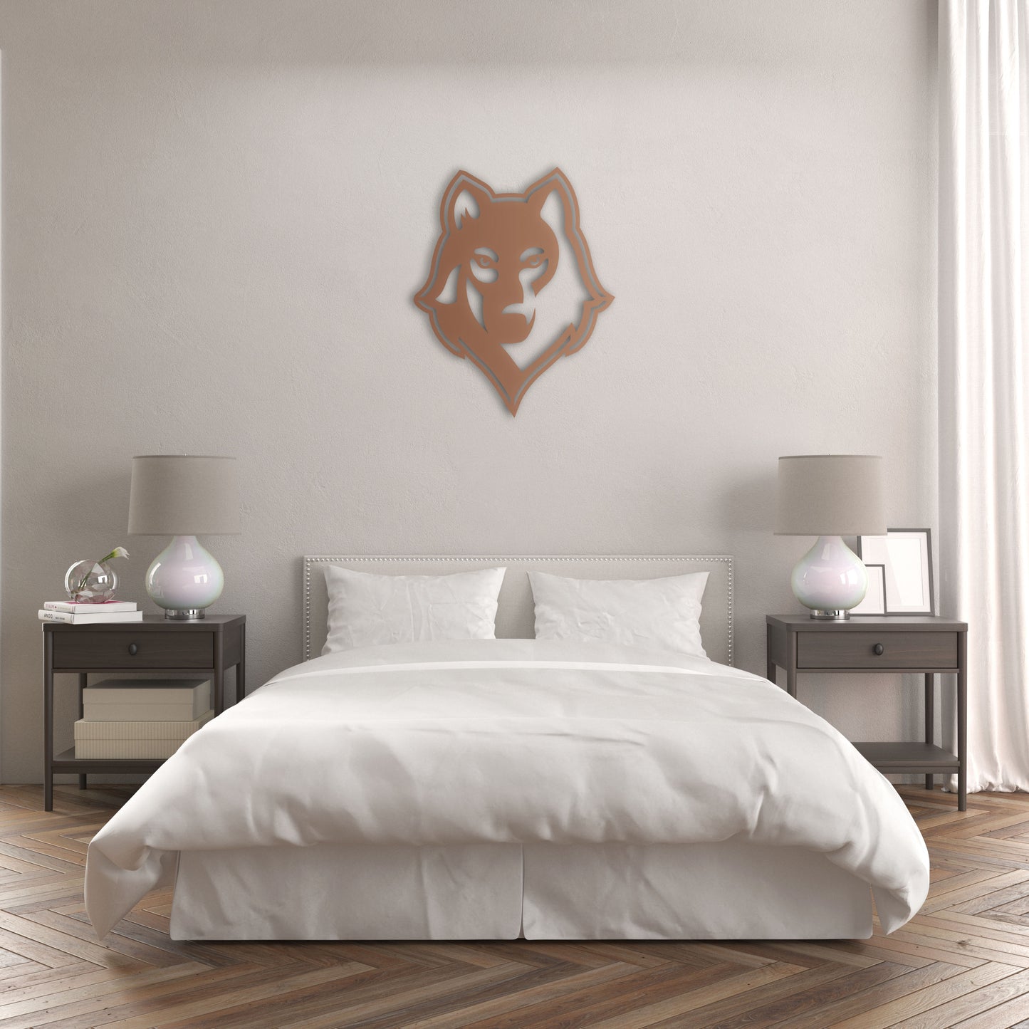 Wild Spirit Wolf Metal Painting
