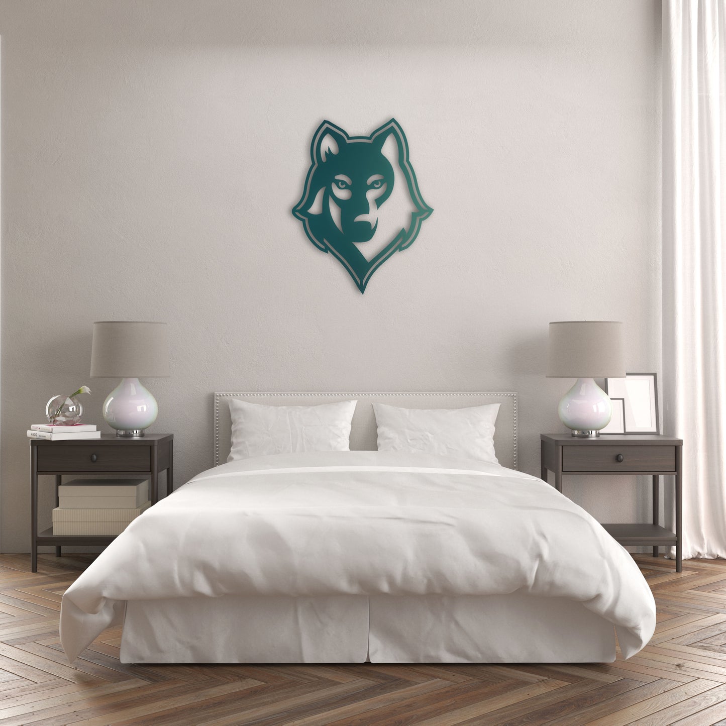 Wild Spirit Wolf Metal Painting