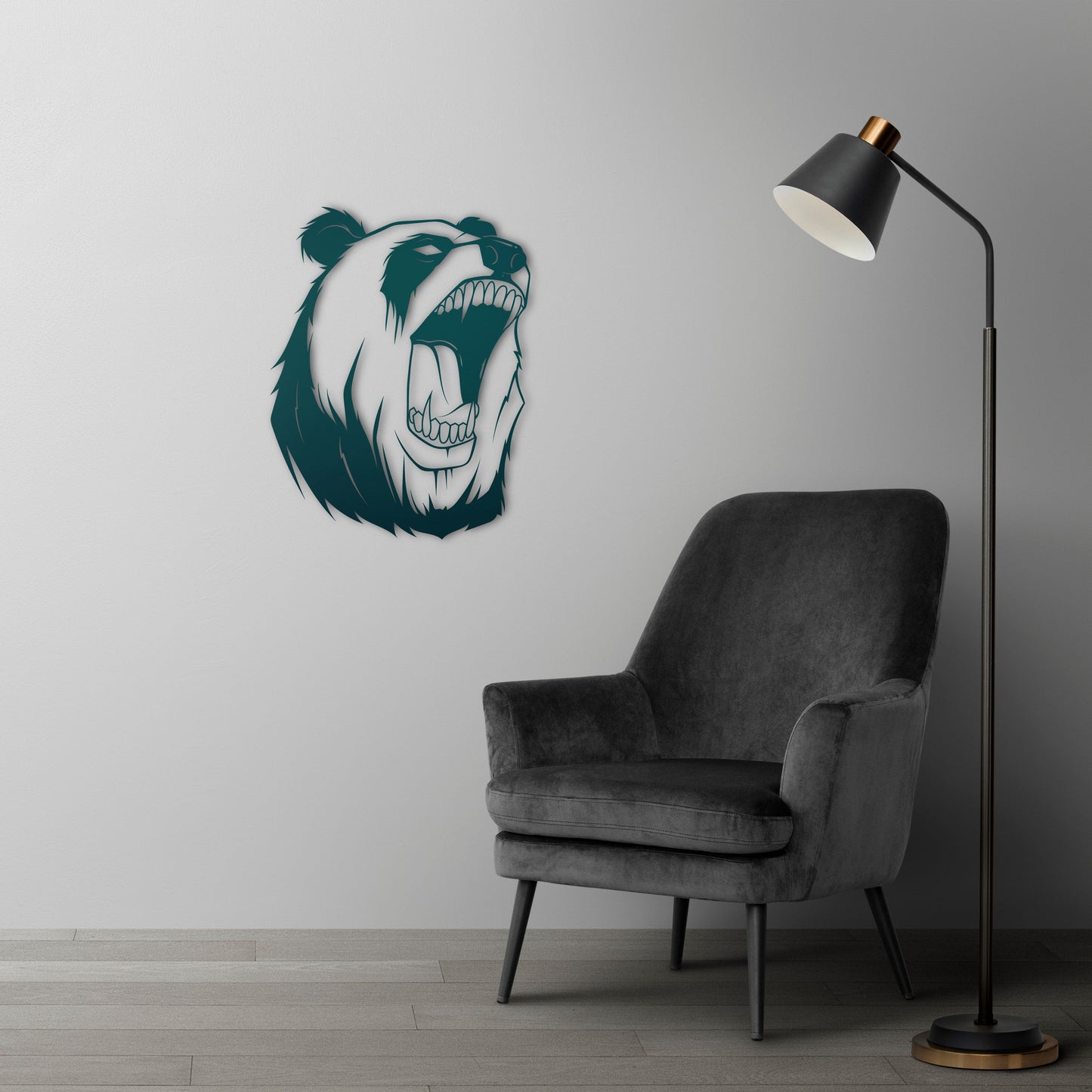 Wild Spirit Panda Metal Painting