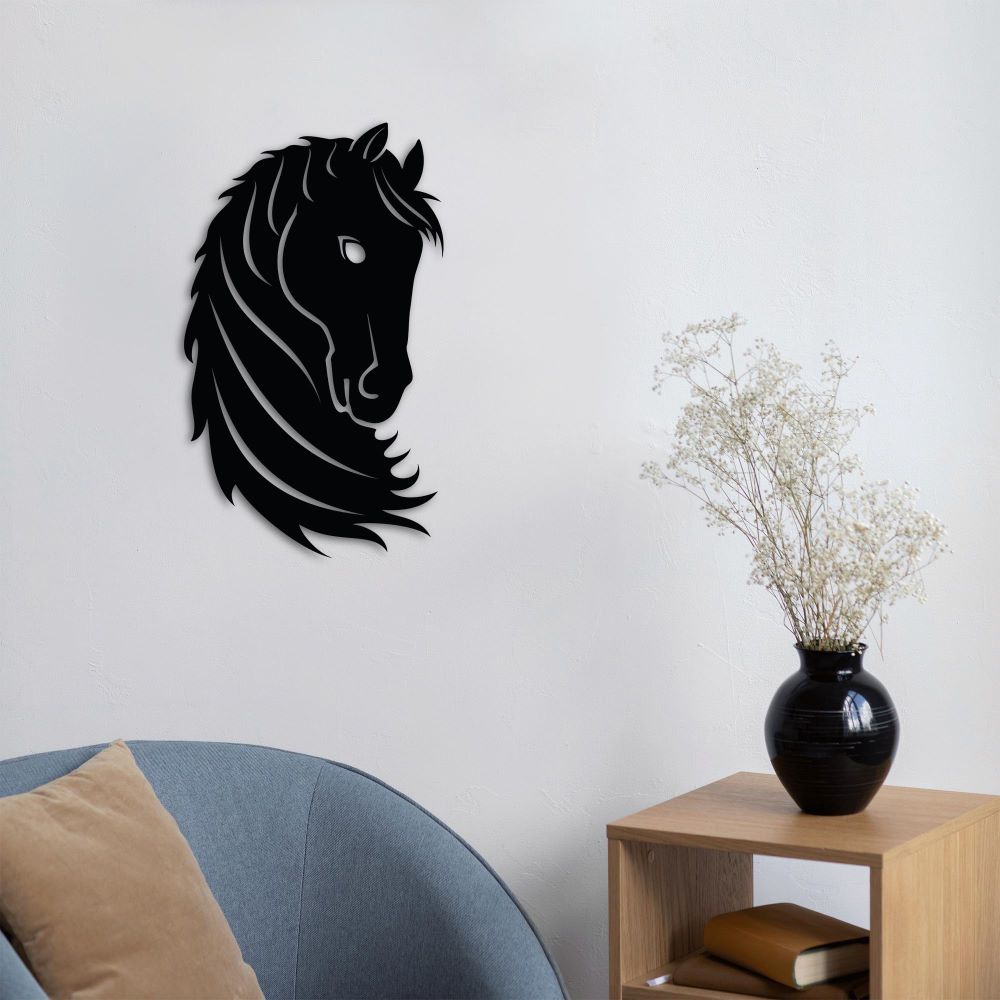 Noble Look Horse Figure Metal Painting