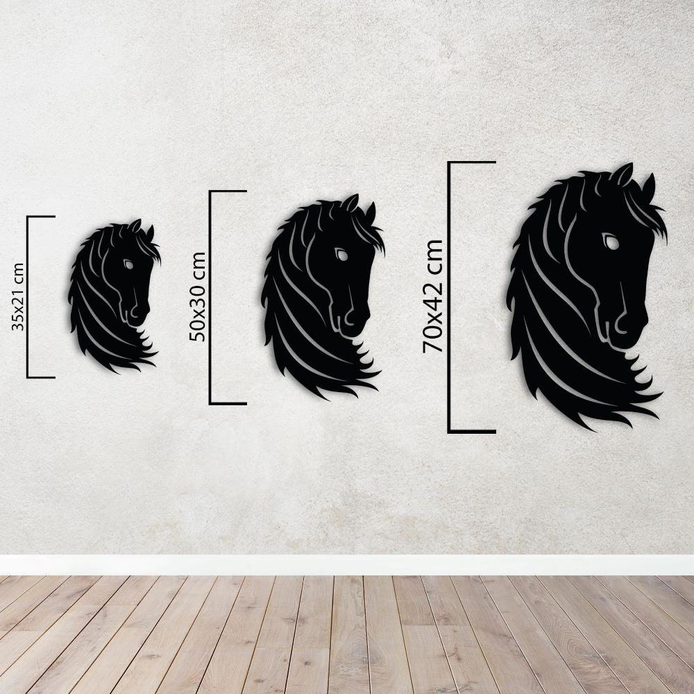Noble Look Horse Figure Metal Painting
