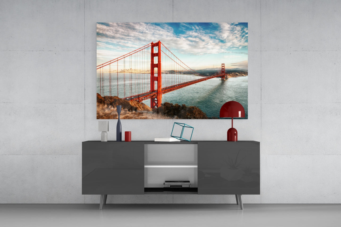 Golden Gate Köprüsü Cam Tablo